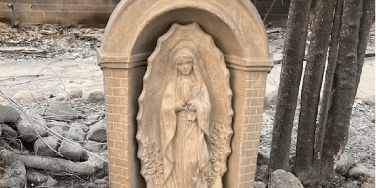 California stunned after Virgin Mary statue survives relentless wildfires that destroyed home